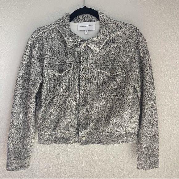 Cupcakes and Cashmere Gray Marled Jacket S - Picture 2 of 9